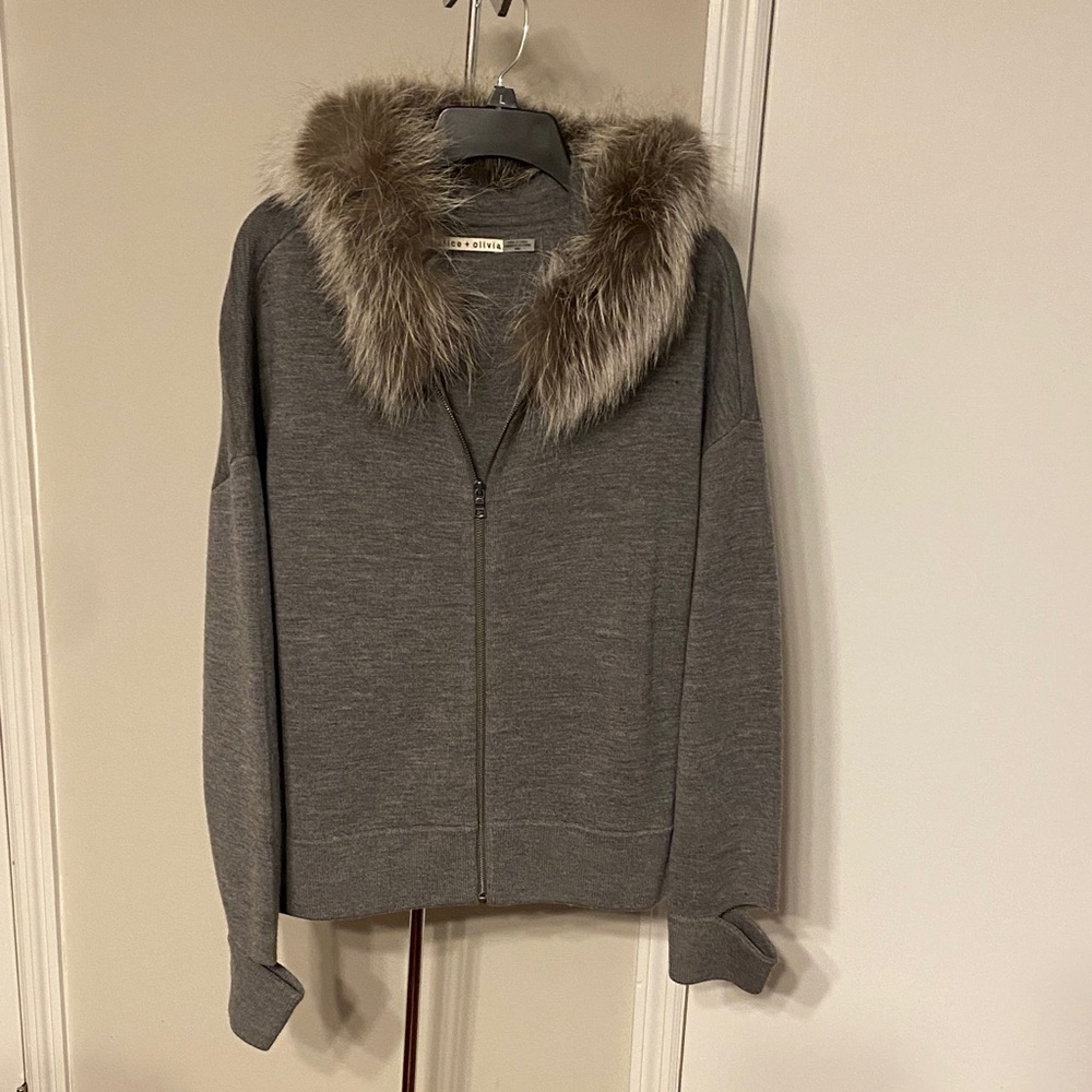 Alice + Olivia Fur Trim Jacket